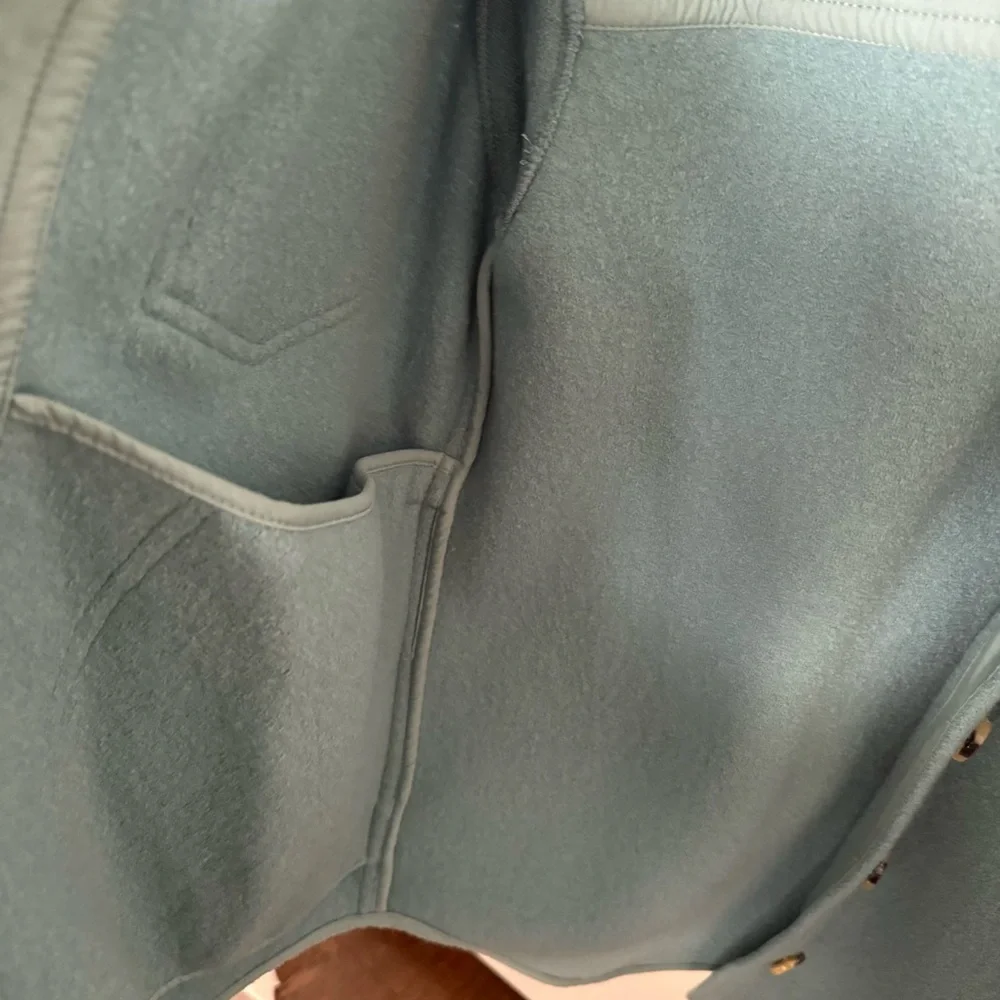 Aritzia Wilfred Ganna Turquoise Shirt Jacket Oversized size small NEW WITH TAGS - Picture 9 of 9